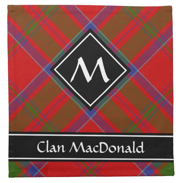 Clan MacDonald of Keppoch Tartan Cloth Napkin (Front)