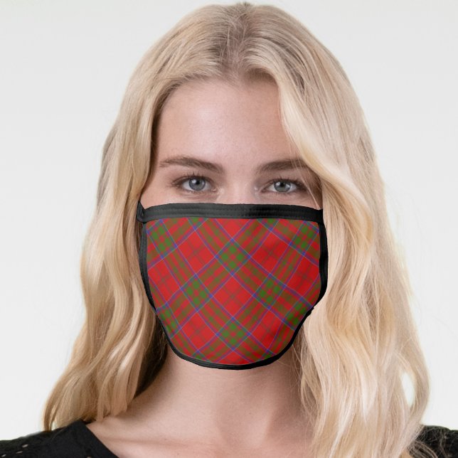 Clan MacDonald of Keppoch Tartan Face Mask (Worn Her)
