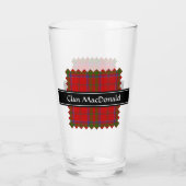 Clan MacDonald of Keppoch Tartan Glass (Back)