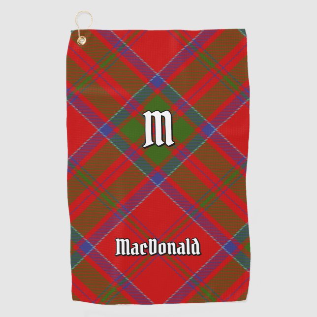 Clan MacDonald of Keppoch Tartan Golf Towel (Front)