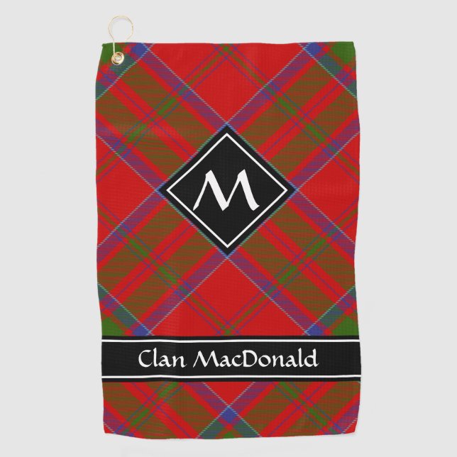 Clan MacDonald of Keppoch Tartan Golf Towel (Front)