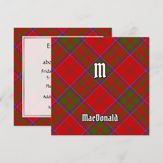 Clan MacDonald of Keppoch Tartan Invitation (Front/Back)