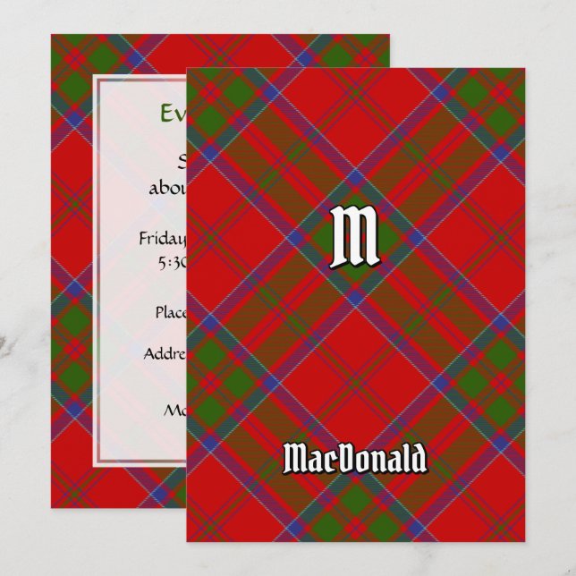 Clan MacDonald of Keppoch Tartan Invitation (Front/Back)