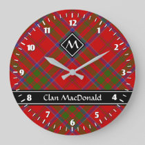 Clan MacDonald of Keppoch Tartan Large Clock