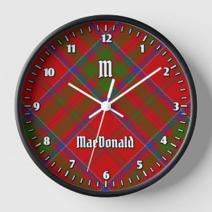 Clan MacDonald of Keppoch Tartan Large Clock