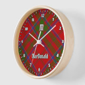 Clan MacDonald of Keppoch Tartan Large Clock (Angle)