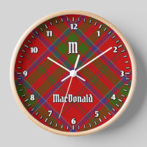 Clan MacDonald of Keppoch Tartan Large Clock