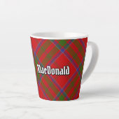 Clan MacDonald of Keppoch Tartan Latte Mug (Right Angle)