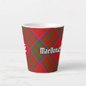 Clan MacDonald of Keppoch Tartan Latte Mug (Front)