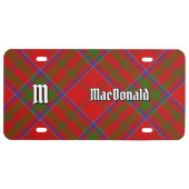 Clan MacDonald of Keppoch Tartan License Plate (Front)