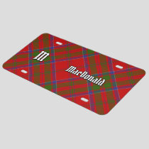 Clan MacDonald of Keppoch Tartan License Plate