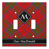Clan MacDonald of Keppoch Tartan Light Switch Cover (Front)