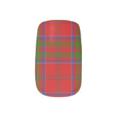 Clan MacDonald of Keppoch Tartan Minx Nail Art (Left Thumb)