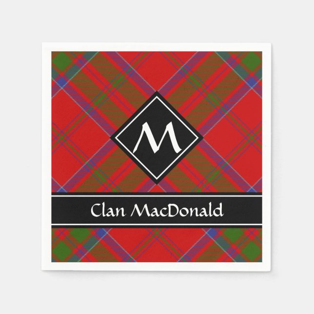 Clan MacDonald of Keppoch Tartan Napkins (Front)