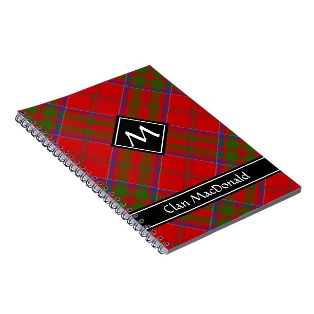 Clan MacDonald of Keppoch Tartan Notebook (Right Side)