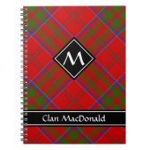 Clan MacDonald of Keppoch Tartan Notebook (Front)