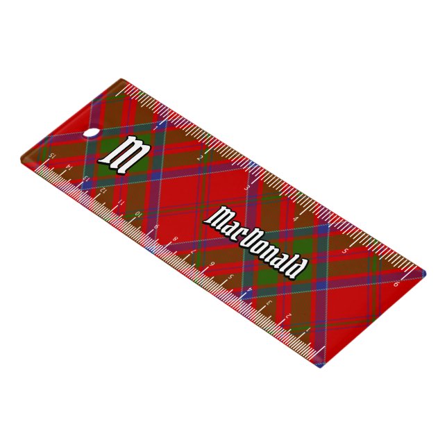 Clan MacDonald of Keppoch Tartan Ruler (Angled)
