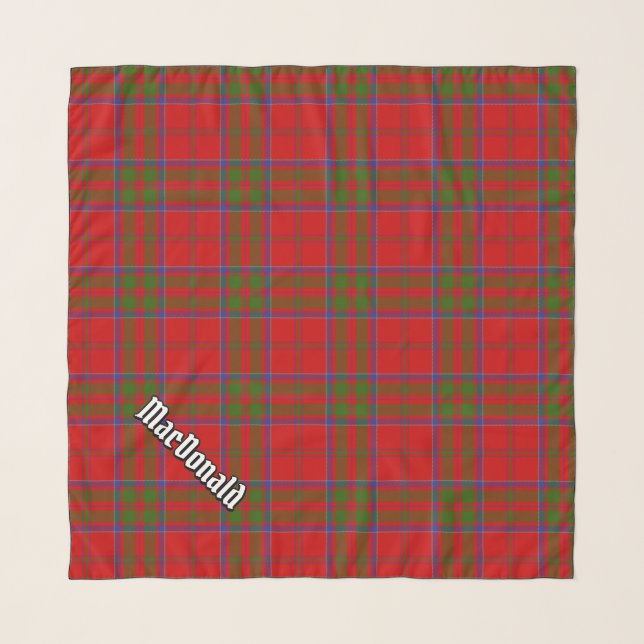 Clan MacDonald of Keppoch Tartan Scarf (Front (Horizontal))