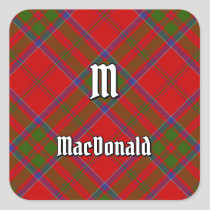 Clan MacDonald of Keppoch Tartan Square Sticker
