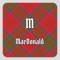 Clan MacDonald of Keppoch Tartan Square Sticker