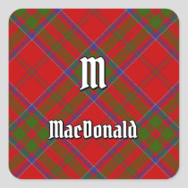 Clan MacDonald of Keppoch Tartan Square Sticker