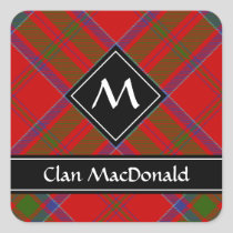 Clan MacDonald of Keppoch Tartan Square Sticker
