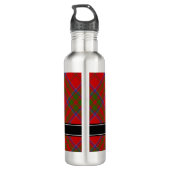 Clan MacDonald of Keppoch Tartan Stainless Steel Water Bottle (Back)