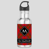 Clan MacDonald of Keppoch Tartan Stainless Steel Water Bottle