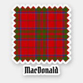 Clan MacDonald of Keppoch Tartan Sticker (Front)