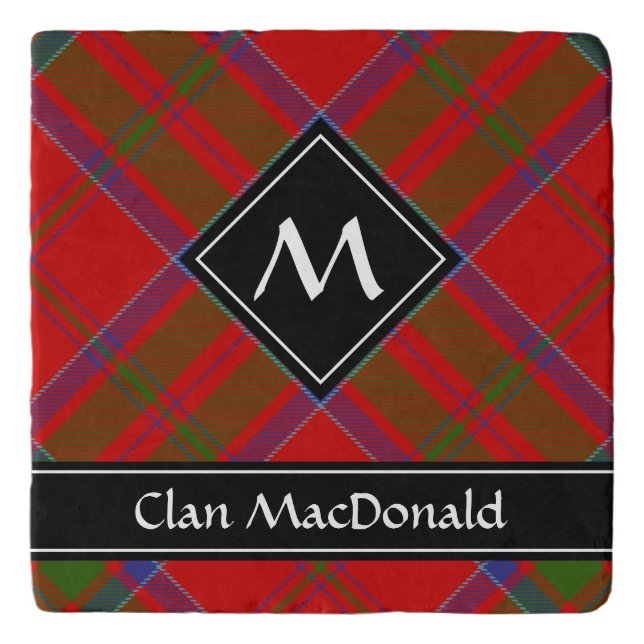Clan MacDonald of Keppoch Tartan Trivet (Front)