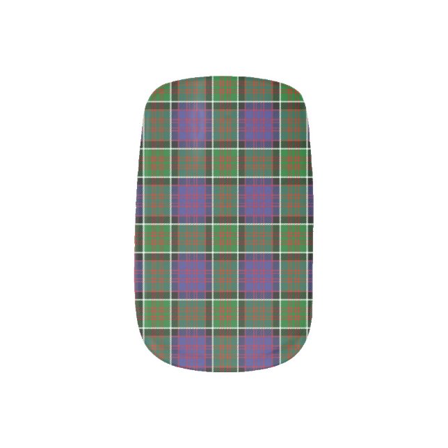 Clan MacDonald Of Ranald Tartan Minx Nail Wraps (Left Thumb)