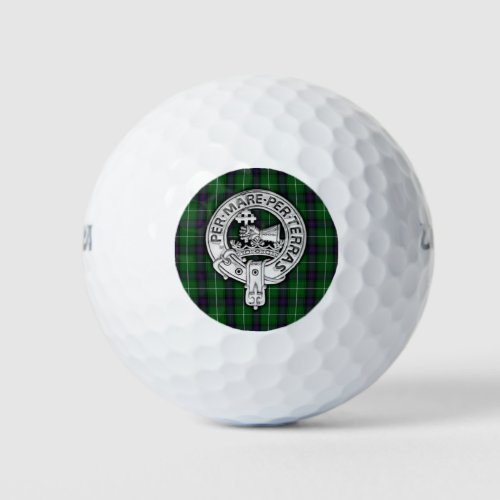 Clan MacDonald of the Isles Crest  Tartan Golf Balls