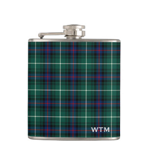 Clan MacDonald of the Isles Tartan Monogram Flask
