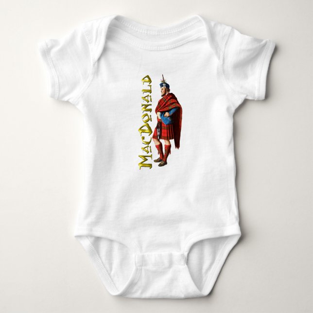 Clan MacDonald Old Scotland Dream Baby Bodysuit (Front)