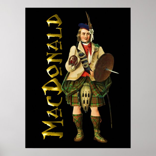 Clan MacDonald Scottish Highland Dream Poster (Front)