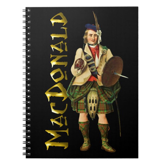 Clan MacDonald Scottish Highland Dreams Notebook (Front)
