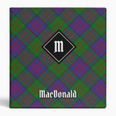 Clan MacDonald Tartan 3 Ring Binder (Front)