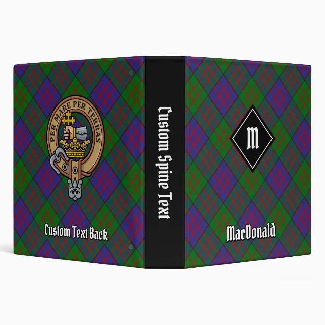 Clan MacDonald Tartan 3 Ring Binder (Background)