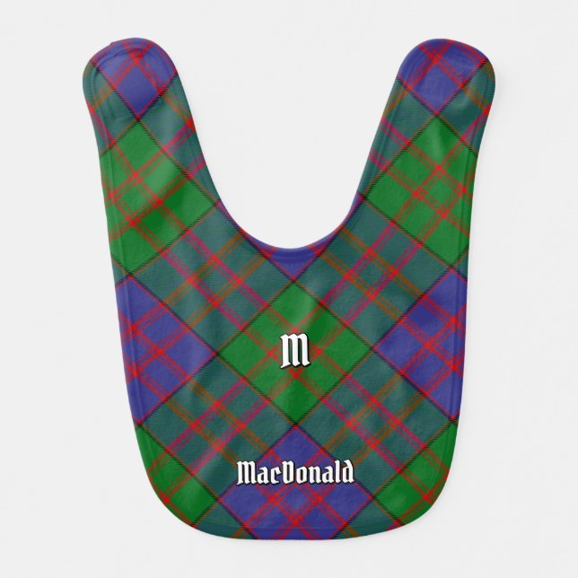 Clan MacDonald Tartan Baby Bib (Front)