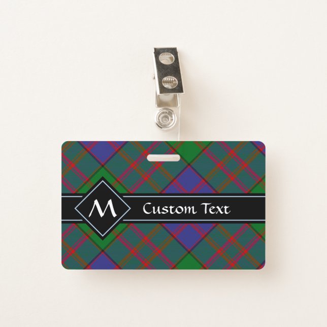 Clan MacDonald Tartan Badge (Front with Clip)