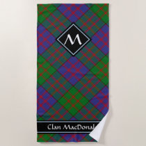 Clan MacDonald Tartan Beach Towel