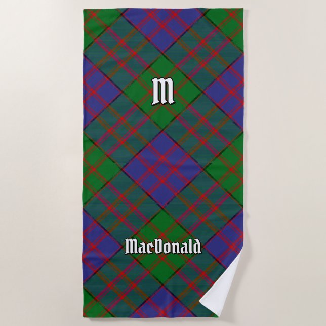 Clan MacDonald Tartan Beach Towel (Front)