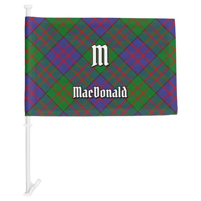 Clan MacDonald Tartan Car Flag (Front)