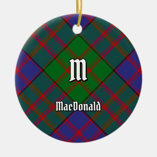 Clan MacDonald Tartan Ceramic Ornament (Front)