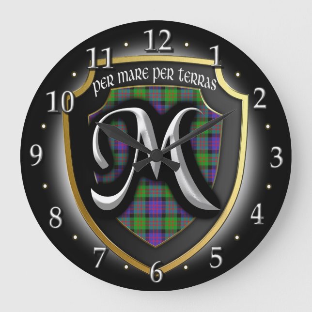 Clan MacDonald Tartan Clock (Front)