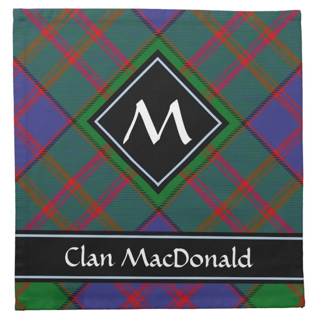 Clan MacDonald Tartan Cloth Napkin (Front)