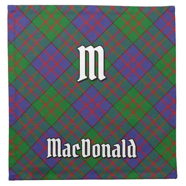 Clan MacDonald Tartan Cloth Napkin (Front)