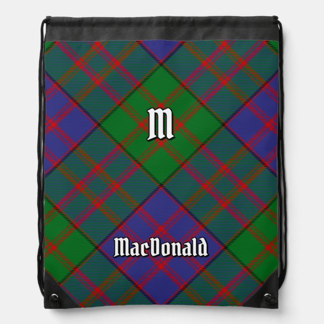 Clan MacDonald Tartan Drawstring Bag (Front)