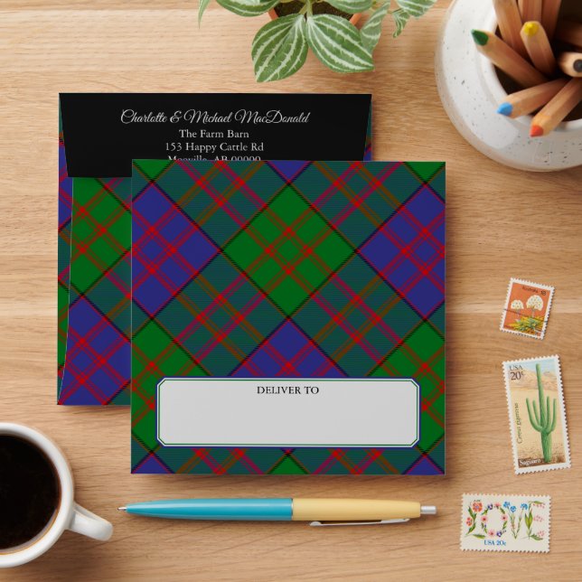 Clan MacDonald Tartan Envelope (Desk)