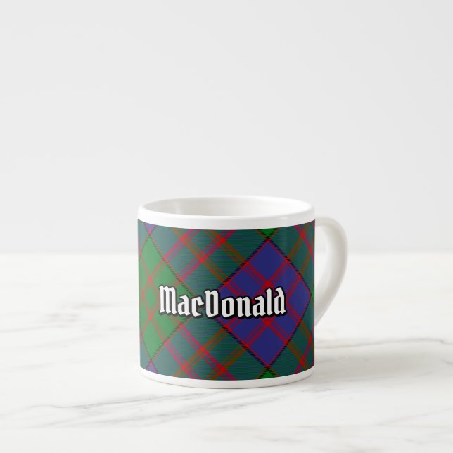 Clan MacDonald Tartan Espresso Cup (Front Right)